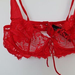 La Perla Red Lace Rose Bra